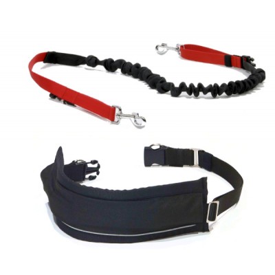 Kit d'Initiation Mains Libres:  - Ceinture+Laisse amortisseur: promenade, jogging