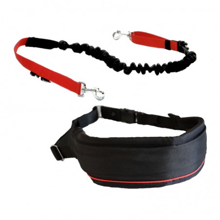 Kit d'Initiation Mains Libres:  - Ceinture+Laisse amortisseur: promenade, jogging