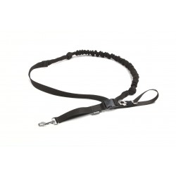 KIT LOISIR Mains Libres indispensable pour vous et votre chien:  - Ceinture+Laisse amortisseur Noir: promenade, jogging