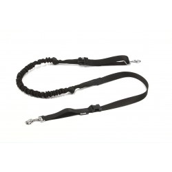 KIT LOISIR Mains Libres indispensable pour vous et votre chien:  - Ceinture+Laisse amortisseur Noir: promenade, jogging