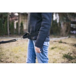 KIT LOISIR Mains Libres indispensable pour vous et votre chien:  - Ceinture+Laisse amortisseur Rouge: promenade, jogging