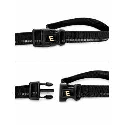 Icepeak Laisse chien mains libres, élastique, 110–144 cm, 2 mousquetons chromés, pour promenade et canicross loisirs