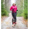 Icepeak Laisse chien mains libres, élastique, 110–144 cm, 2 mousquetons chromés, pour promenade et canicross loisirs